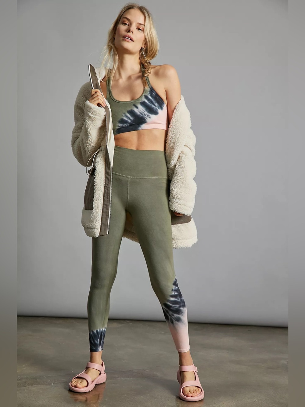 Electric & Rose Sunset Tie-Dye Leggings Size XS